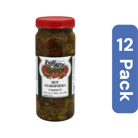 Dell Alpe Hot Giardiniera 16 oz (Pack of 12)