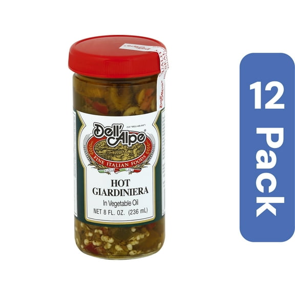 Dell Alpe Hot Giardiniera 8 oz (Pack Of 12)