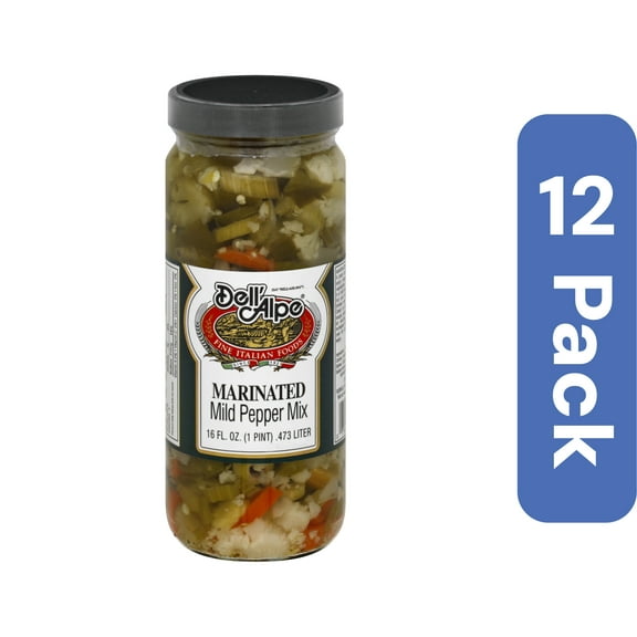Dell Alpe Marinated Mild Pepper Mix 16 oz (Pack of 12)