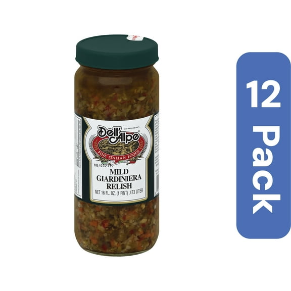 Dell Alpe Mild Giardiniera Relish 16 oz (Pack Of 12)