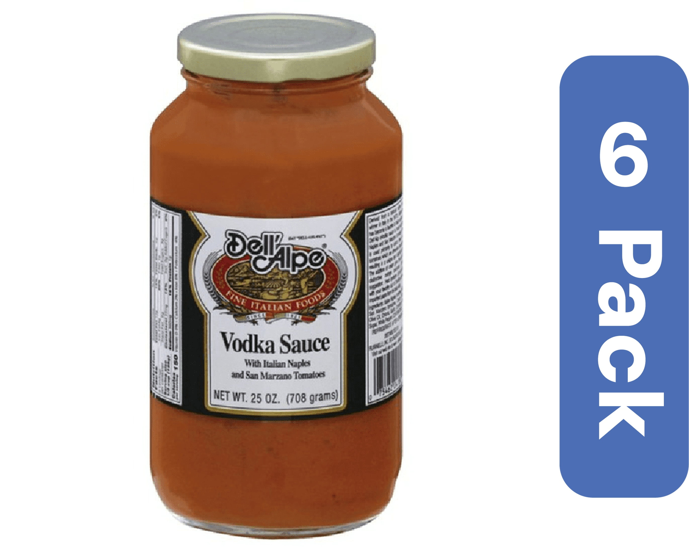 Dell Alpe Vodka Pasta Sauce 25 oz (Pack Of 6)