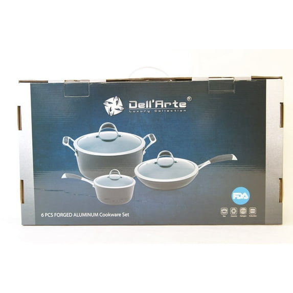 Dell'Arte Luxury Collection 6 Piece Forged Aluminum Cookware Set