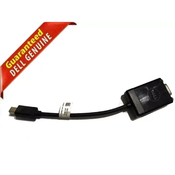 Dell Black Mini Display Port TO VGA Adapter Dongle Cable JG7P4 0JG7P4 CN-0JG7P4(New)