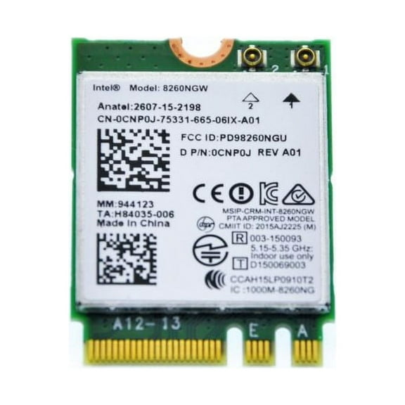 Dell CNP0J Wireless Card AC-8260 8260NGW Dual Band 802.11 ac/a/b/g/n + Bluetooth 4.0 0CNP0J