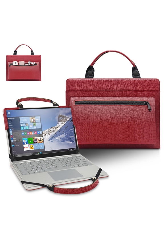 Dell Chromebook 11 5190 / Chromebook 5190 2-in-1 Laptop Sleeve, Leather Laptop Case for Dell Chromebook 11 5190 / Chromebook 5190 2-in-1 with Accessories Bag Handle (Black)