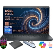 Dell DC15250 15.6" FHD Touch Laptop, Intel Core i7-1355U, 16GB DDR5 RAM, 512GB SSD, Windows 11 Pro Carbon Black