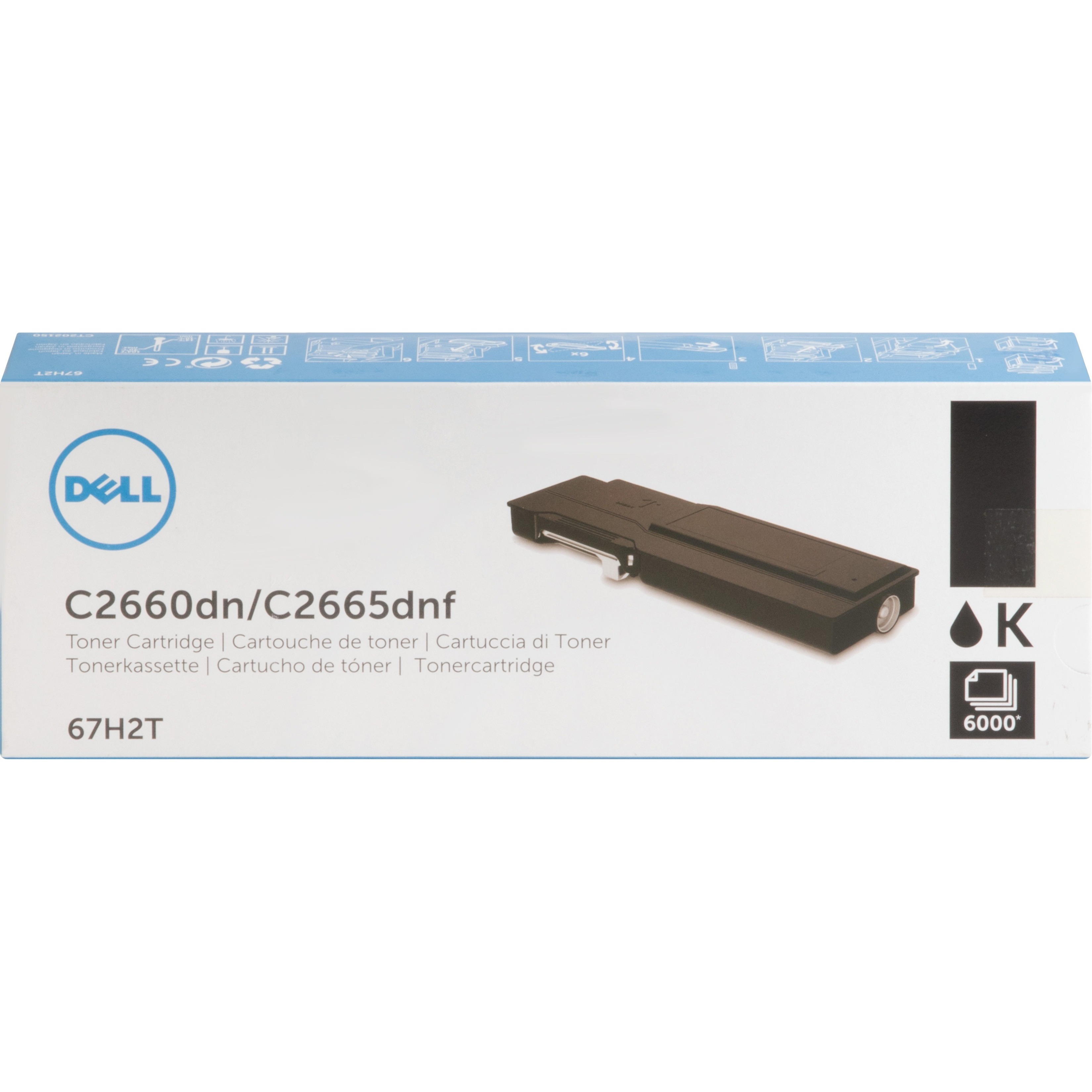 Dell, DLL67H2T, 6,000-Page Black Toner Cartridge for C2660dn/ C2665dnf Color Laser Printer, 1 / Each Sansujyuku sansujyuku.com