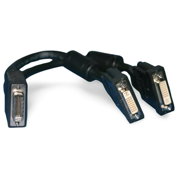 Dell DMS-59 Dual DVI Y-Splitter Cable H9361 - Black