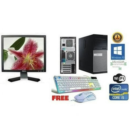Dell Desktop SFF Tower Computer i7 32GB 2TB SSD HDMI Windows 10 PC WiFi + 27' Monitors ; FREE LED Keyboard & Mouse!!!