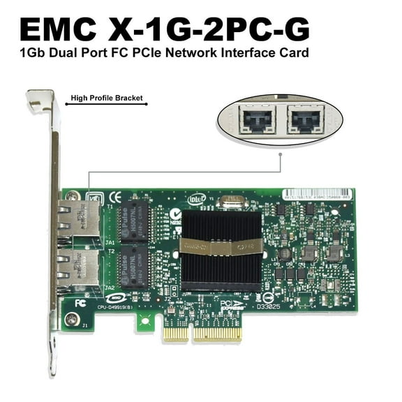Dell EMC P-X-1G-2PC-G Dual-Port 1GbE PCIe Network Interface Card
