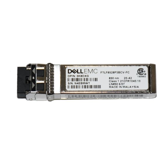 Dell FTLF8528P3BCV-FC 8Gb FC MMF 850nm SFP+ Transceiver Module (K8DXG)