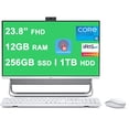 thumbnail image 1 of Dell Flagship Inspiron 24 5000 5400 All-in-One Desktop 23.8" FHD AIT Infinity Touchscreen 11th Gen Intel 4-Core i5-1135G7 (Beats i7-10710U) 12GB RAM 256GB SSD + 1TB HDD USB-C HDMI WiFi6 Win10 Silver, 1 of 5