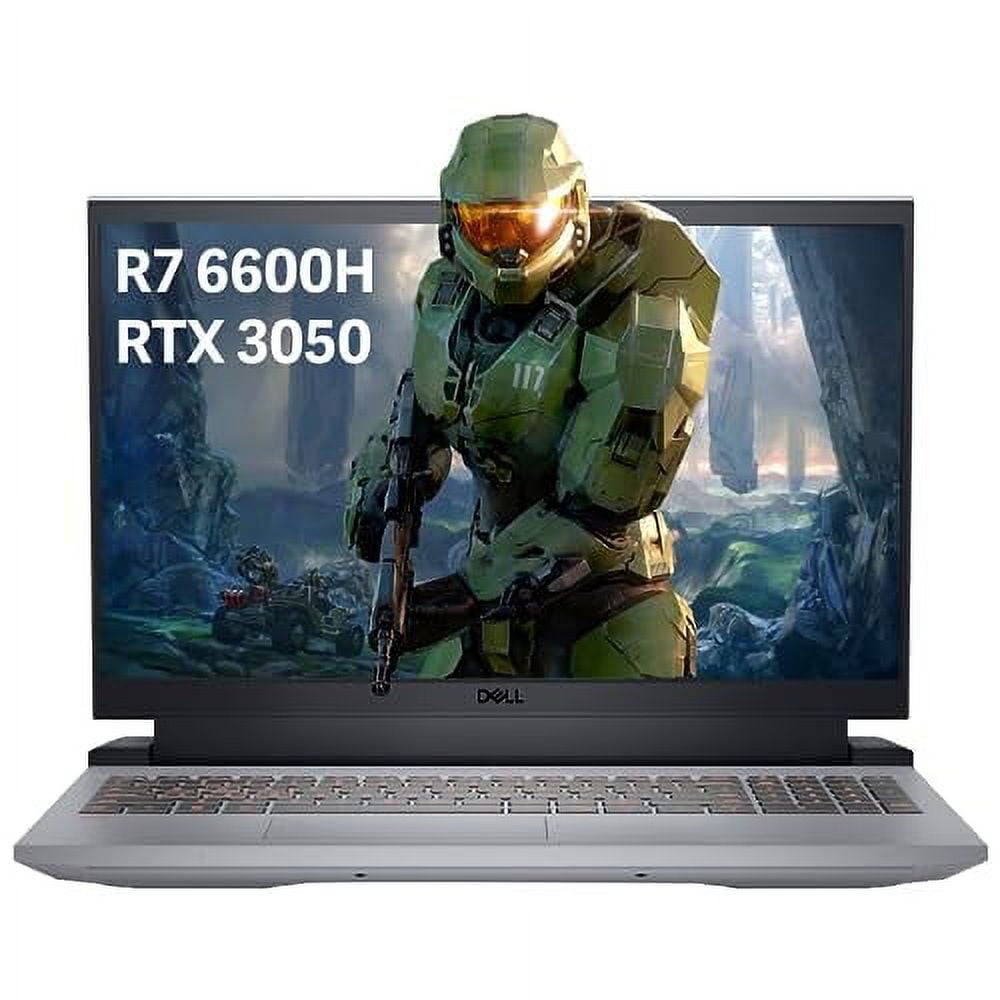 Dell G15 15.6'' FHD 120Hz Gaming Laptop, AMD Ryzen 5 6600H, 16GB DDR5 RAM, 1TB PCIe SSD, NVIDIA GeForce RTX 3050, Backlit Keyboard, HD Camera, Win 11 Pro, Gray