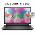 thumbnail image 1 of Dell G15 5510 Gaming 15 Laptop 15.6" FHD 120Hz Display 10th Gen Intel Quad-Core i5-10200H 32GB DDR4 1TB SSD GeForce GTX 1650 4GB Intel UHD Graphics Backlit KB HDMI WIFI6 Nahimic Audio Win10, 1 of 5