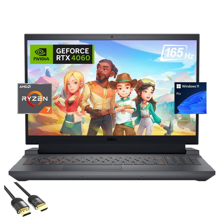 Dell G15 Gaming Laptop, 165Hz FHD Display, AMD 8-Cores Ryzen