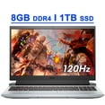 thumbnail image 1 of Dell G15 Ryzen Edition 15 Premium Gaming Laptop 15.6" FHD 120Hz Display AMD Octa-Core Ryzen 7 5800H 8GB DDR4 1TB SSD GeForce RTX 3050 Ti 4GB Backlit Keyboard HDMI USB-C WiFi6 Nahimic Win11, 1 of 8