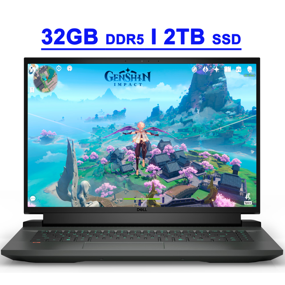 Dell G16 7620 Premium Gaming Laptop 16" QHD 165Hz Intel 14-Core i7-12700H Processor 32GB DDR5 2TB SSD GeForce RTX 3050 Ti Graphic RGB Backlit USB-C Alienware-inspired Thermal System Win11 Black