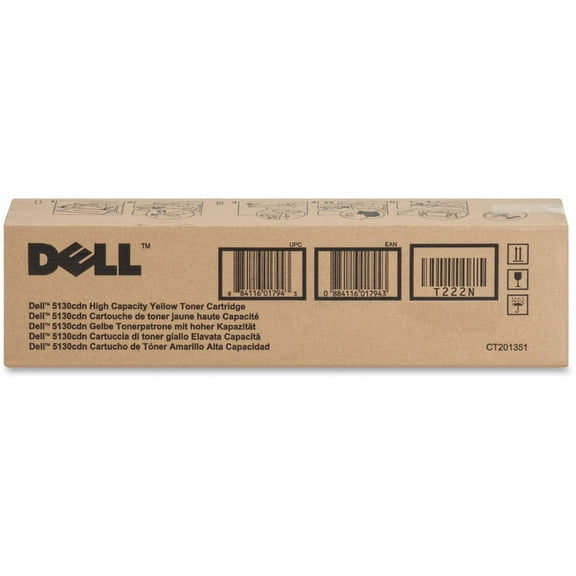 Dell Genuine OEM T222N High Yield Yellow Toner Cartridge (12K YLD) (3305852)