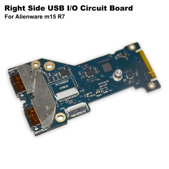 Dell HDQ50 LS-L654P Alienware m15 R7 with RTX 3050 GPU and HD Web Cam USB I/O Circuit Board H70RW