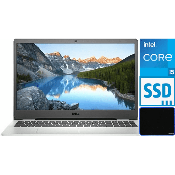 Dell Home and Business Inspiron 15 Laptop, Intel Core i5-1035G1, 8GB RAM DDR4, 256GB SSD, 15.6" HD Display, Windows 11 Soft Mint with UltraTech Mouse Pad Bundled