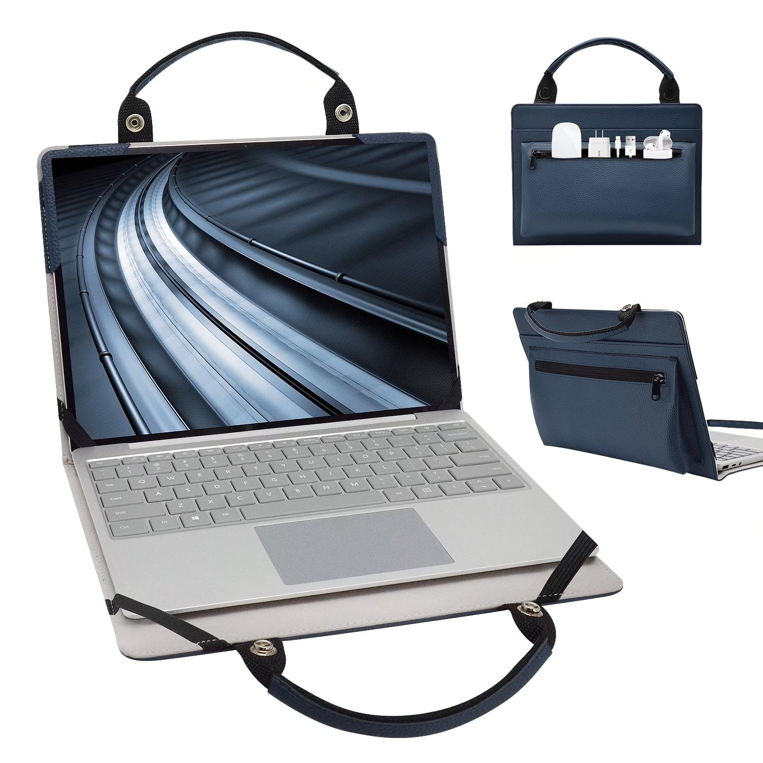 Dell Inspiron 14 2-in-1 5491 Laptop Sleeve, Leather Laptop Case for ...