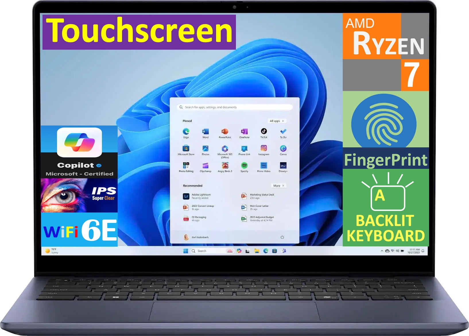 Dell Inspiron 14 2-in-1 Laptop 14.0in Touchscreen IPS WUXGA 