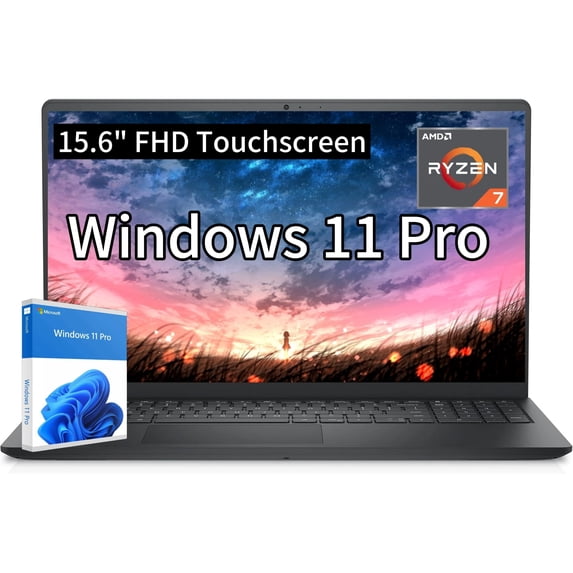 Dell Inspiron 3535 Touchscreen Laptop , AMD Ryzen 7-7730U,15.6" FHD (1920 x 1080) LED Backlight Display , Long Battery Life , Windows 11 Pro (64GB RAM | 1TB SSD)