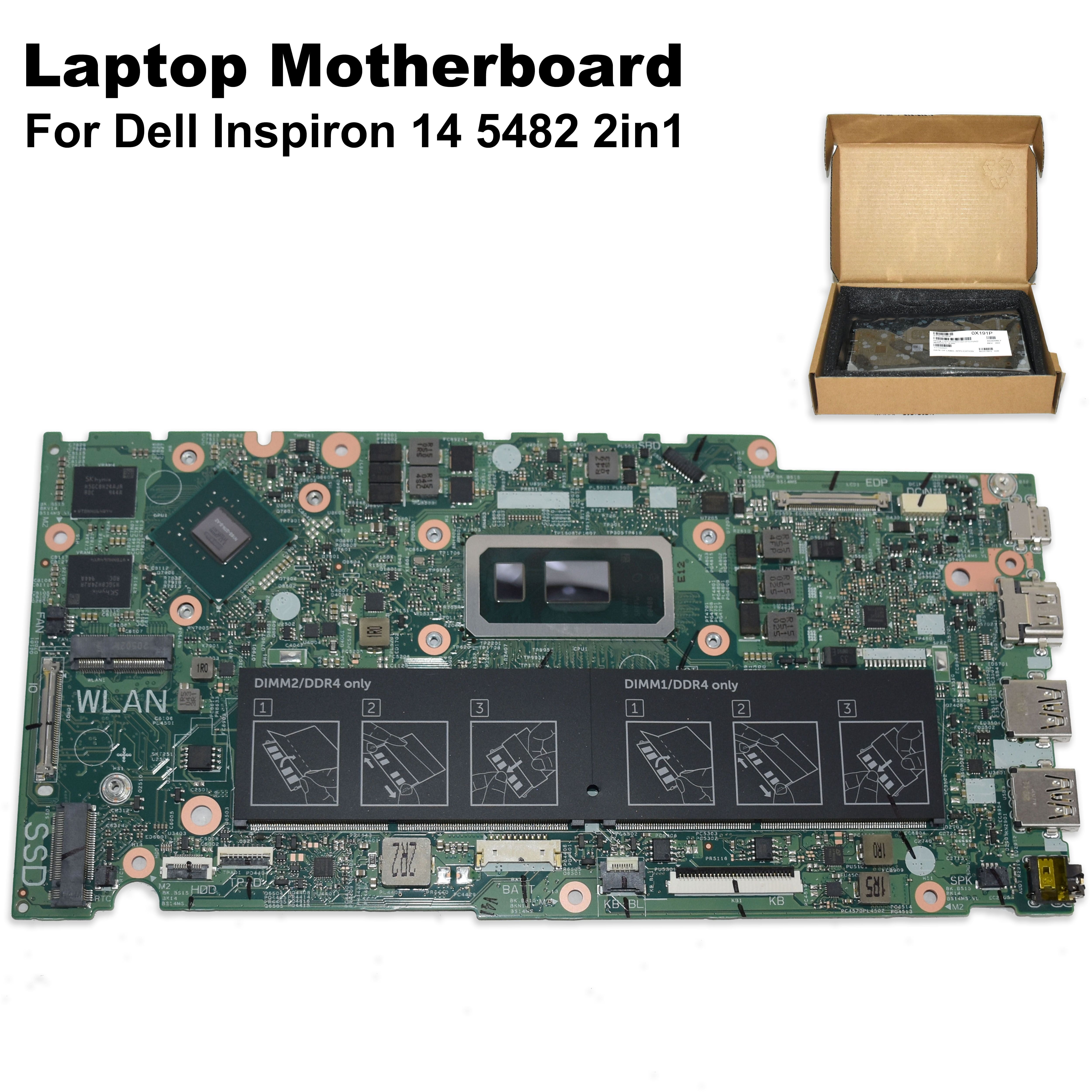 Dell Inspiron 14 5482 2-in-1 Motherboard, i7-8565U, NVIDIA 940MX 