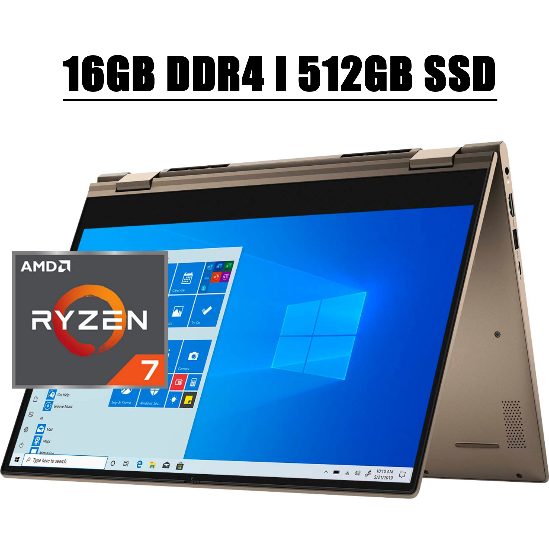 Dell Inspiron 14 7000 2020 Premium 2 in 1 Laptop Computer I 14"&nbsp;FHD IPS Touchscreen Display I AMD 8-Core Ryzen 7 4700U I 16GB DDR4 512GB SSD I Alexa&nbsp;Backlit Fingerprint Win 10 Pro - image 1 of 8