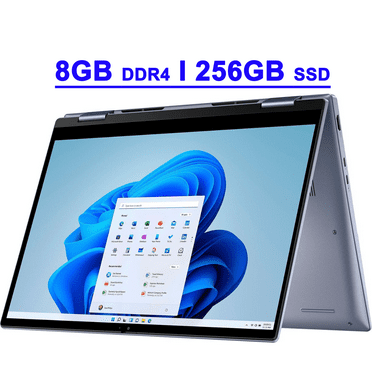 Dell Inspiron 14 7435 Premium 2-in-1 Laptop 14" FHD+ ComfortView Touchscreen AMD 6-core Ryzen 5 7530U Processor 8GB DDR4 256GB SSD Backlit Fingerprint FHD Webcam ExpressCharge Win11 Silver