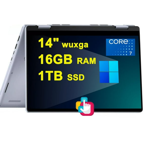 Dell Inspiron 14 7440 2-in-1 Laptop 14" WUXGA Anti-Glare Touchscreen Intel 10-core Core 7 150U (Beats i7-1355U) 16GB RAM 1TB SSD Backlit FHD Camera ExpressCharge MaxxAudio Pro Win11