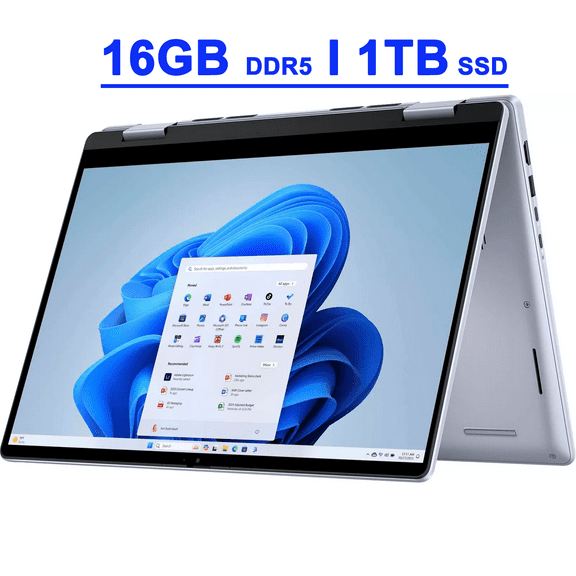 Dell Inspiron 14 7440 Premium 2-in-1 Laptop 14" WUXGA Anti-Glare Touchscreen Intel 10-core Core 7 150U Processor 16GB DDR5 1TB SSD Backlit FHD Camera ExpressCharge MaxxAudio Pro Win11 Blue