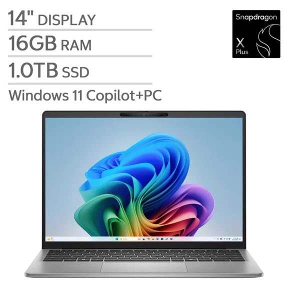 Dell Inspiron 14" Copilot+ Laptop - Snapdragon X Plus Processor (8 Core) - 1920 x 1200 1TB SSD 16GB RAM