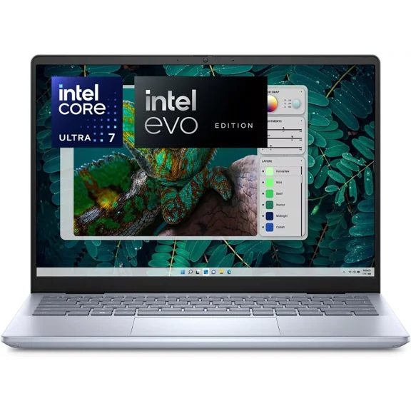 Dell Inspiron 14 Plus 7440 Laptop - 14.0-inch 16:10 2.2K (2240x1400) Display, Intel Core Ultra 7-155H, 16GB LPDDR5X RAM, 1TB SSD, Intel Arc Graphics, Windows 11 Home, Onsite Service - Ice Blue