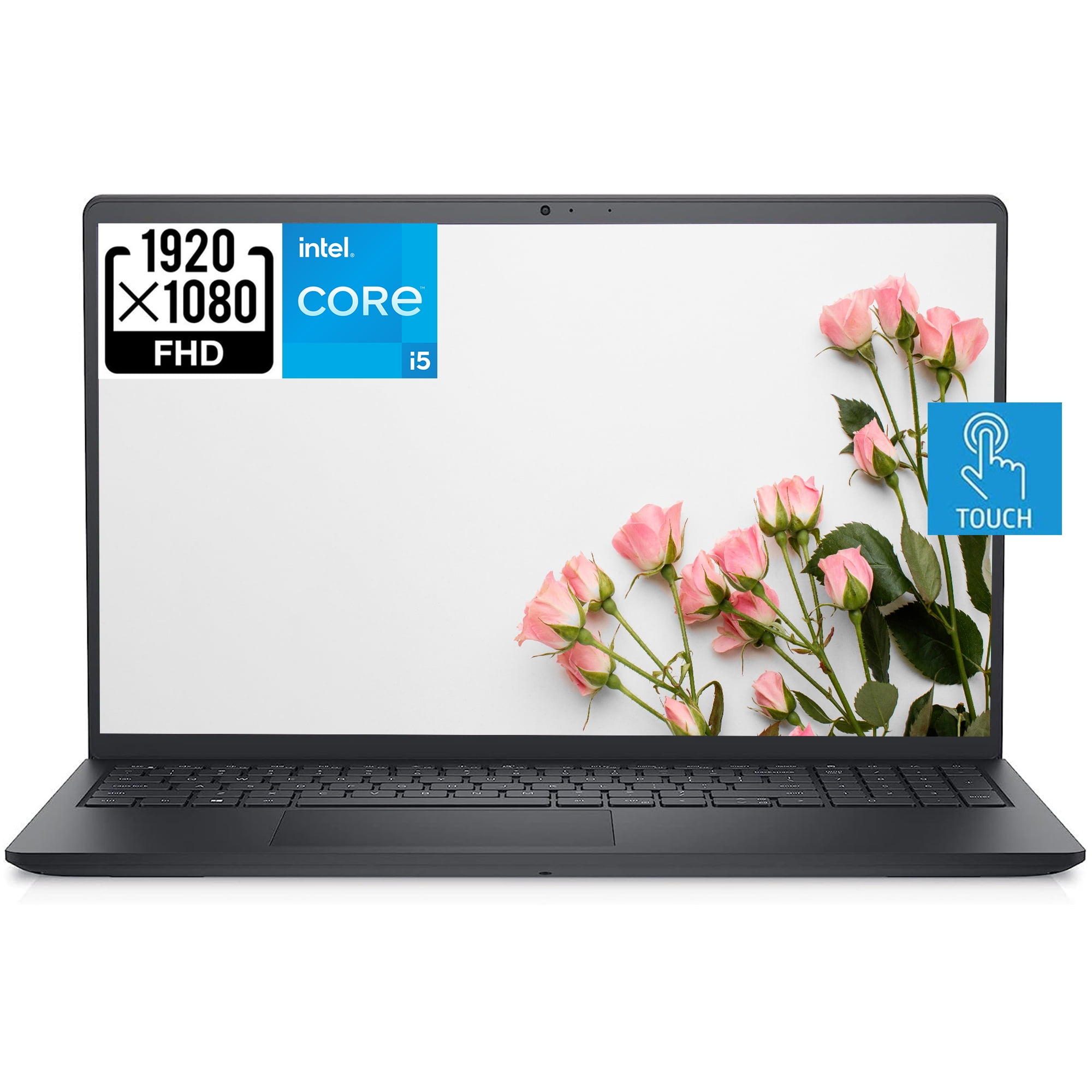 Dell Inspiron 15 3000 15.6" FHD Touchscreen Laptop, Intel i5, 16GB RAM, 512GB SSD, Windows 11 Home