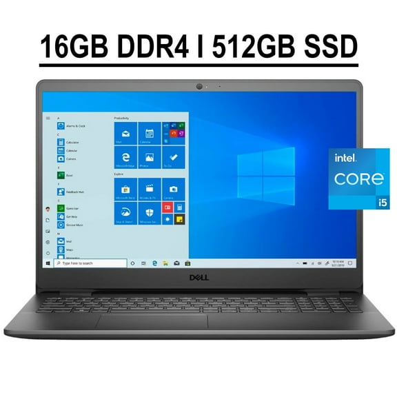 Dell Inspiron 15 3000 3501 Business Laptop 15.6" FHD Anti-glare WVA Display 11th Gen Intel Quad-Core i5-1135G7 16GB DDR4 512GB SSD Integrated Intel Iris Xe Graphics HDMI WiFi Webcam Win10 Black