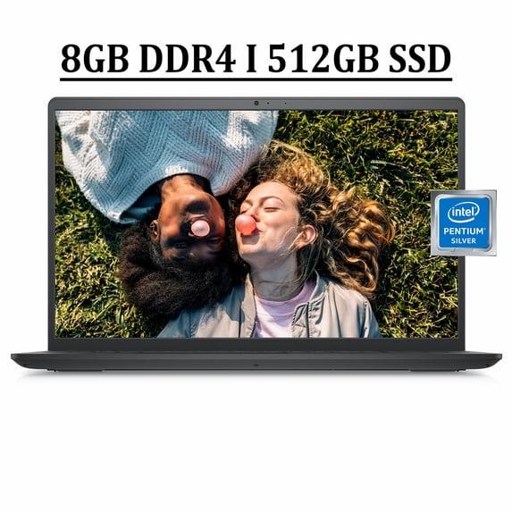 Dell Inspiron 15 3000 3510 Business Laptop 15.6" HD Narrow Border Display Intel Quad-Core Pentium Silver N5030 Processor 8GB DDR4 512GB SSD Intel UHD Graphics 605 HDMI Webcam Win11 Carbon Black