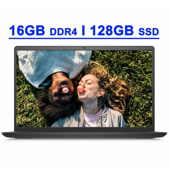 Dell Inspiron 15 3000 3510 Premium Laptop 15.6” HD Narrow Border Display Intel Quad-Core Pentium Silver N5030 Processor 16GB DDR4 128GB SSD Intel UHD Graphics 605 WiFi5 Win10Pro Carbon Black