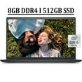 thumbnail image 1 of Dell Inspiron 15 3000 3511 Business Laptop 15.6" FHD WVA Display 10th Gen Intel Quad-Core i5-1035G1 Processor 8GB DDR4 512GB SSD Intel UHD Graphics HDMI Webcam Win11 Black, 1 of 7