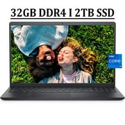 Dell Inspiron 15 3000 3520 Business Laptop 15.6 FHD Anti-Glare Touchscreen 12th Gen Intel 10-Core i7-1255U Processor 32GB DDR4 2TB SSD Intel Iris Xe Graphics MaxxAudio HDMI Webcam Win11 Black