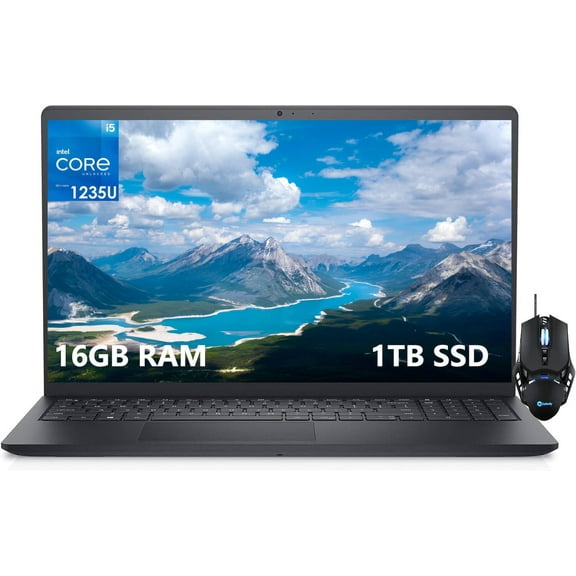 Dell Inspiron 15 3000 3520 Business Laptop, 15.6" FHD Computer, Intel Core i5-1235U, 16GB RAM, 1TB SSD, Intel UHD Graphics, Wi-Fi 6, HDMI, Windows 11 Home, Numeric Keypad, SD Card Reader, Bluetooth