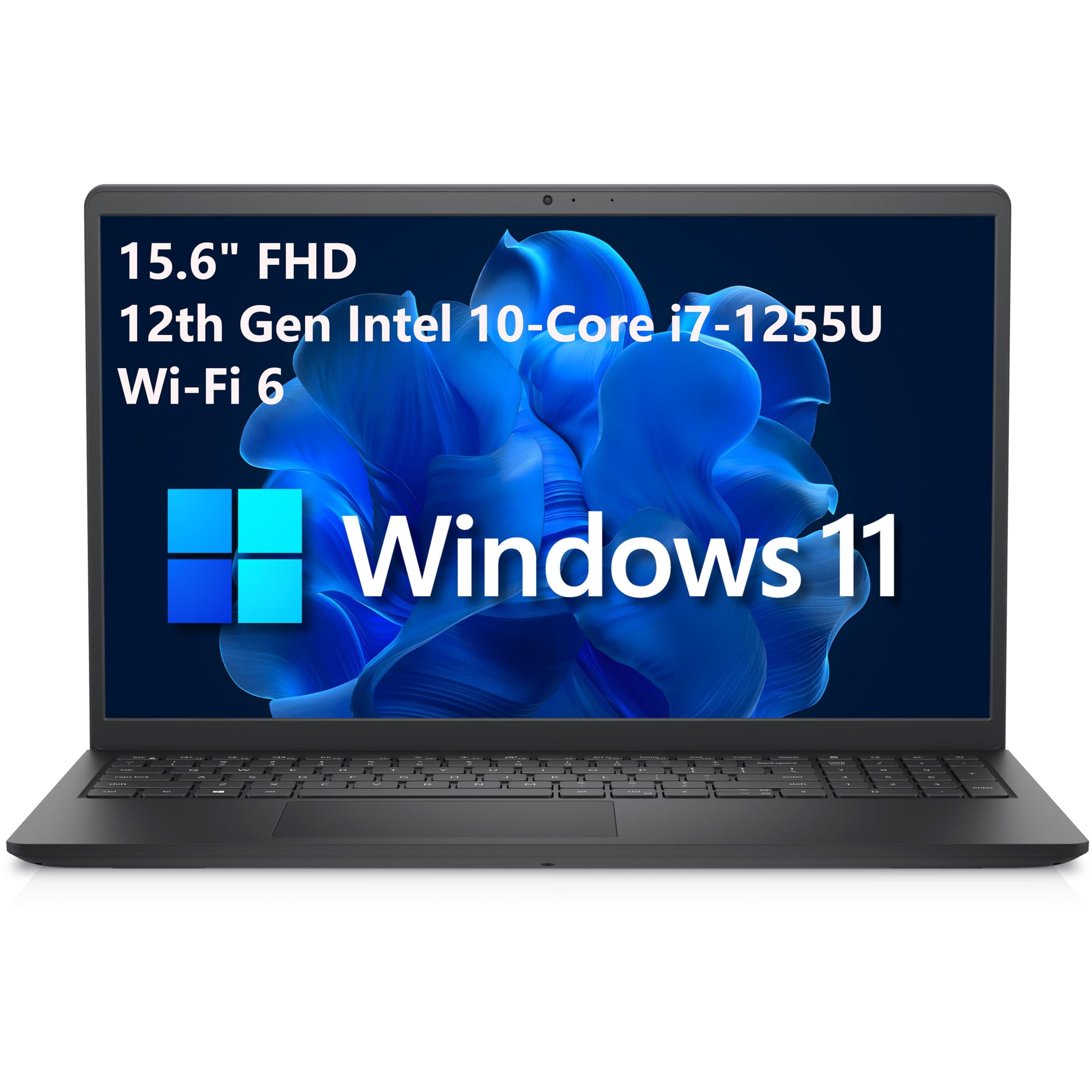 Dell Inspiron 15 3520 15.6" FHD Laptop Computer, 12th Gen Intel 10-Core i7-1255U up to 4.8GHz, 16GB DDR4 RAM, 1TB PCIe SSD, 802.11AC WiFi, Bluetooth, Carbon Black, Windows 11 Home, Tichang