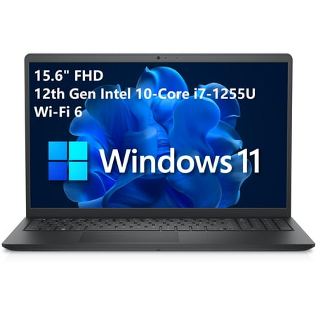 Dell Inspiron 15 3520 15.6" FHD Laptop Computer, 12th Gen Intel 10-Core i7-1255U up to 4.8GHz, 16GB DDR4 RAM, 1TB PCIe SSD, 802.11AC WiFi, Bluetooth, Carbon Black, Windows 11 Home, Tichang