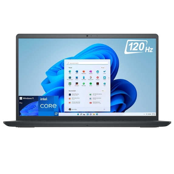 Dell Inspiron 15 3520 Laptop, 15.6" FHD 120Hz Display, 12th Gen Intel 10-Core i7-1255U Up to 4.7 Ghz, 32GB RAM, 1TB PCIe SSD, Backlit Keyboard, Webcam, Wi-Fi 6, HDMI, Win 11 Pro, Carbon Black