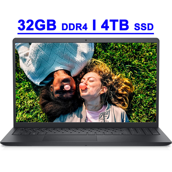 Dell Inspiron 15 3520 Premium Business Laptop 15.6" FHD Anti-glare Touchscreen Intel 10-Core i7-1255U Processor 32GB DDR4 4TB SSD FHD Camera Office 2019 Win11 Black