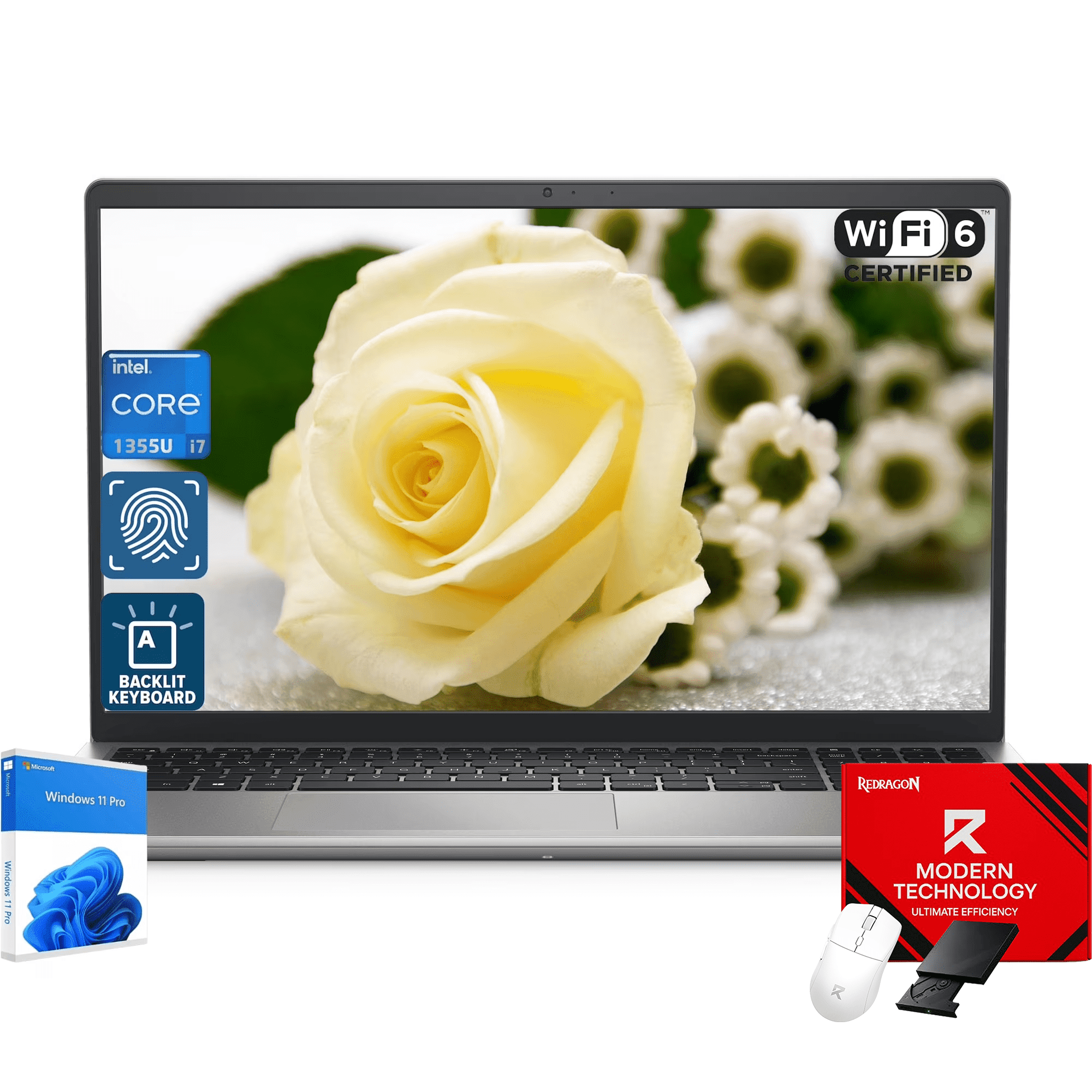 Dell Inspiron 15 3530 Business Laptop - Intel Core i7-1355U GPU, 32GB RAM, 1TB SSD, 15.6" Anti Glare FHD Display, Backlit KB, Fingerprint , Wi-Fi 6, Windows 11 Pro, w/Accessories