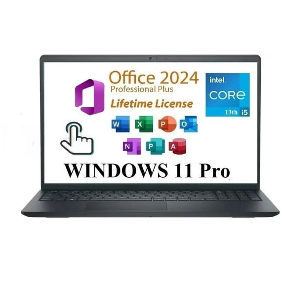 Dell Inspiron 15 3530 Business Laptop, 15.6" FHD Touchscreen, Intel Core i5-1334U, 32GB RAM, 1TB PCIe SSD, Office 2024 Lifetime, Windows 11 Pro, HDMI, Wi-Fi 6, Black