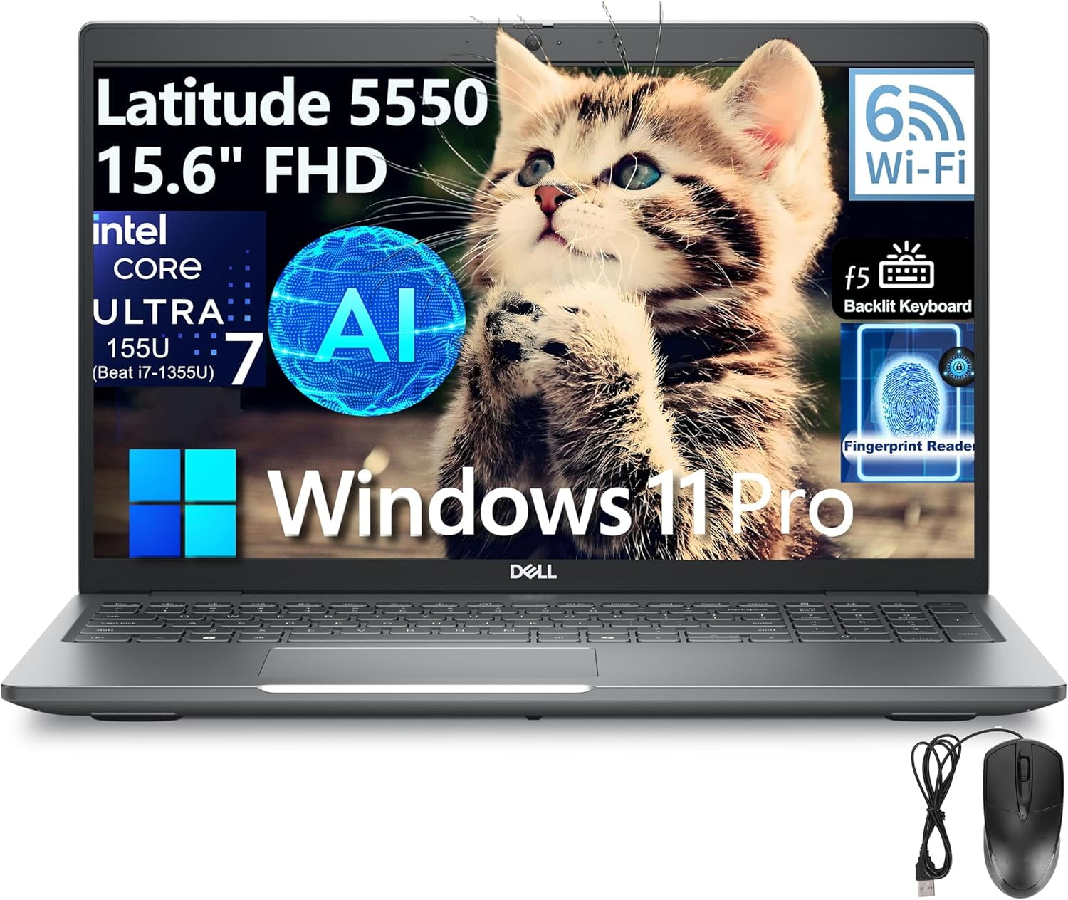 Dell Inspiron 15 3530 Laptop, 15.6 FHD Touchscreen Laptop, Intel Core i7-1355U, 32GB RAM, 1TB SSD, Wi-Fi 6, Webcam, HDMI, Windows 11 Pro