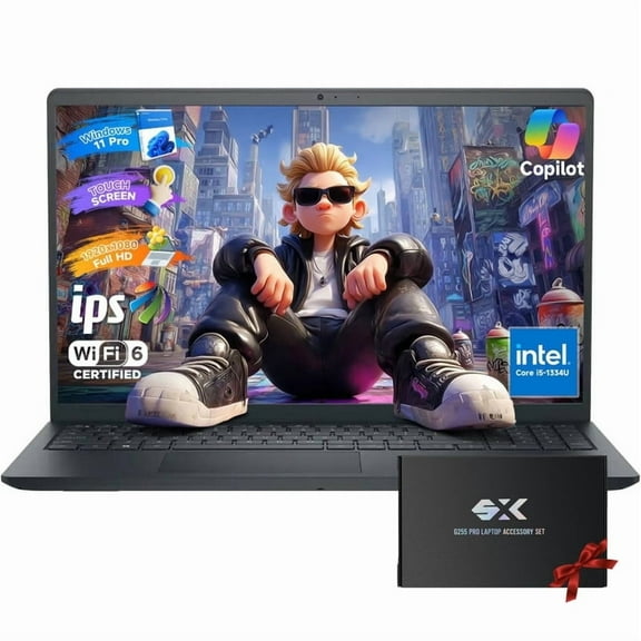 Dell Inspiron 15 3530 Touch Screen Laptop,15.6" FHD Business Laptop, Intel Core i5-1334U, 32GB RAM & 1TB SSD, Lifetime Win 11 Pro with LTP Accessories Kit, Black