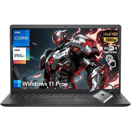 Dell Inspiron 15 3530 Touchscreen i7 Business Laptop, 64GB RAM 1TB SSD Intel Core i7-1355U(Up to 5GHz), Intel Iris Xe Graphics, Backlit Keyboard, Fingerprint Reader, WiFi 6, Win 11 Pro, W/Accessorry